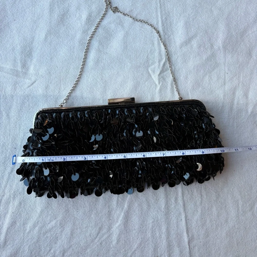 White House Black Market Sequin Evening Clutch - Picture 3 of 4